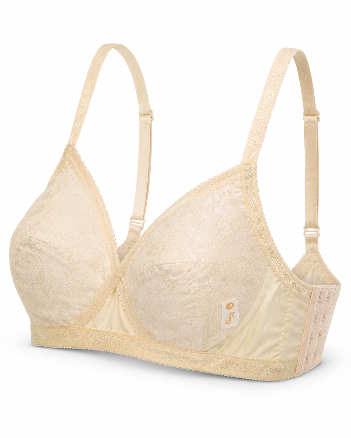 333 Jali XL wireless bra in Skin and Black — Worn by Model | Candy Pakistan