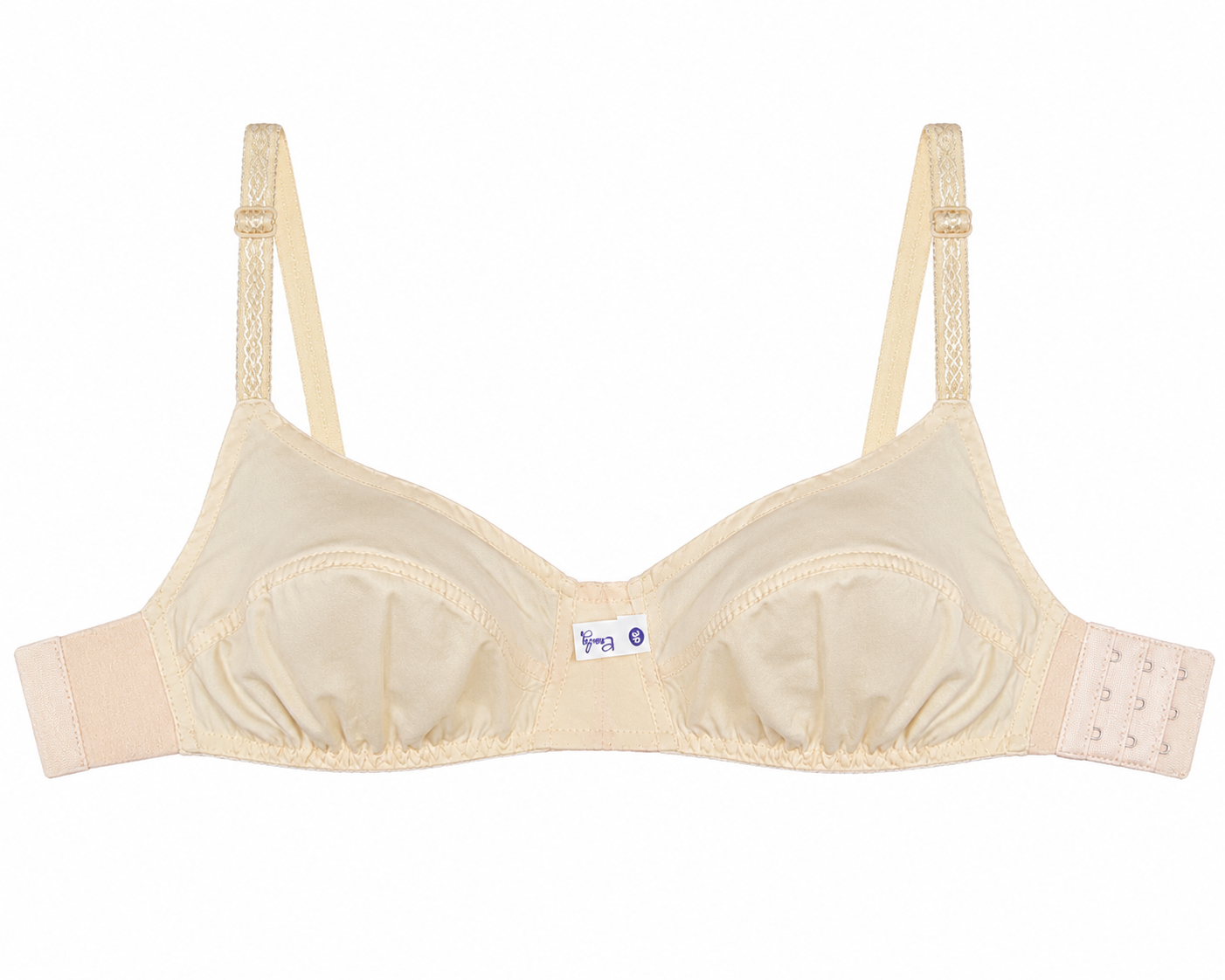 444 Cotton XL wireless bra in Skin and Black — Fabric Detail | Candy Pakistan