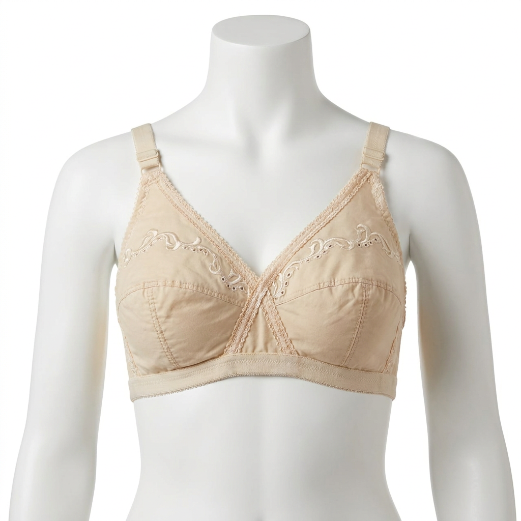 777 Delux wireless bra in Skin and Black — Front View | Candy Pakistan