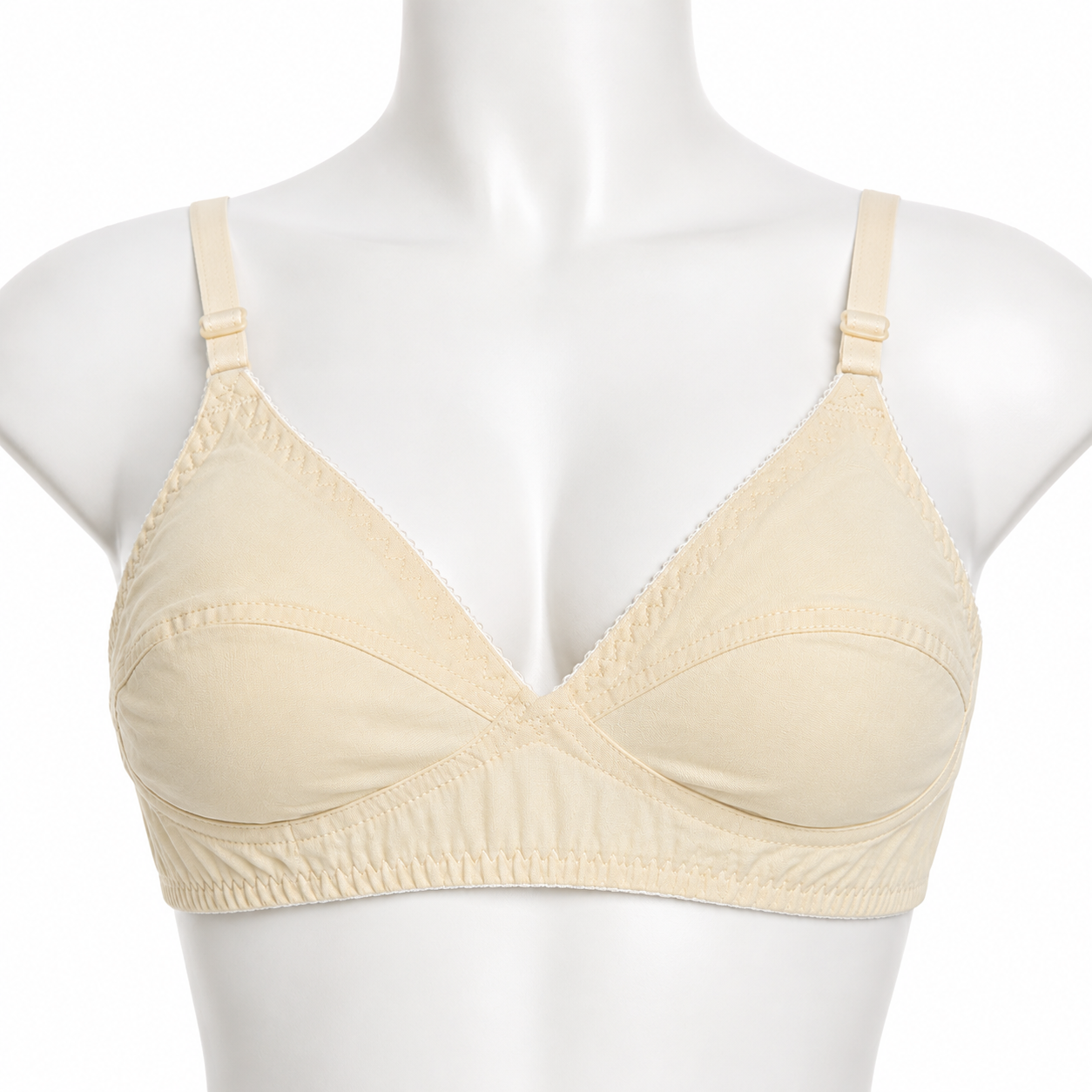 Indian Summer wireless bra in Skin and Black — Front View | Candy Pakistan