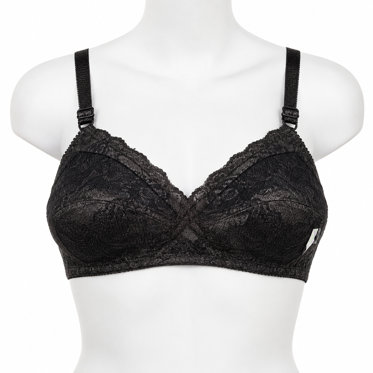 Net Doreen wireless bra in Skin and Black — Front View | Candy Pakistan