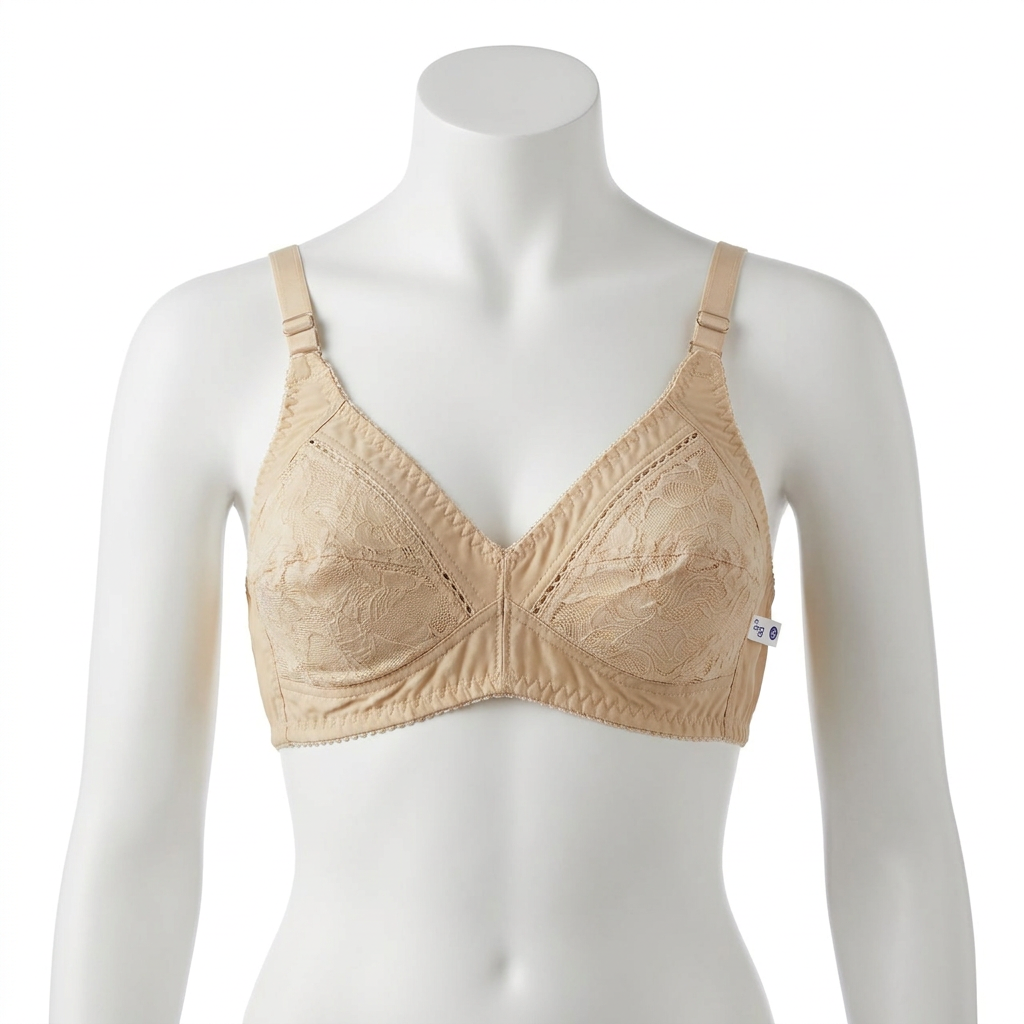 Amorina Classic wireless bra in Skin and Black — Front View | Candy Pakistan