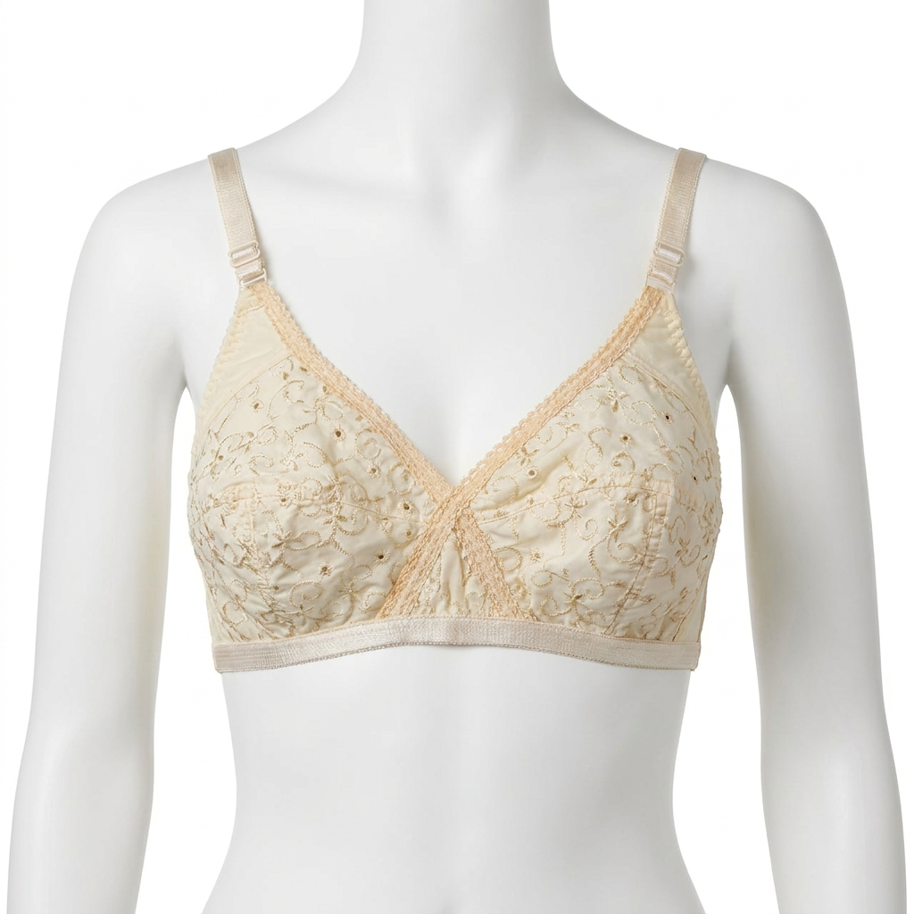 Chicken Cotton wireless bra in Skin — Front View | Candy Pakistan