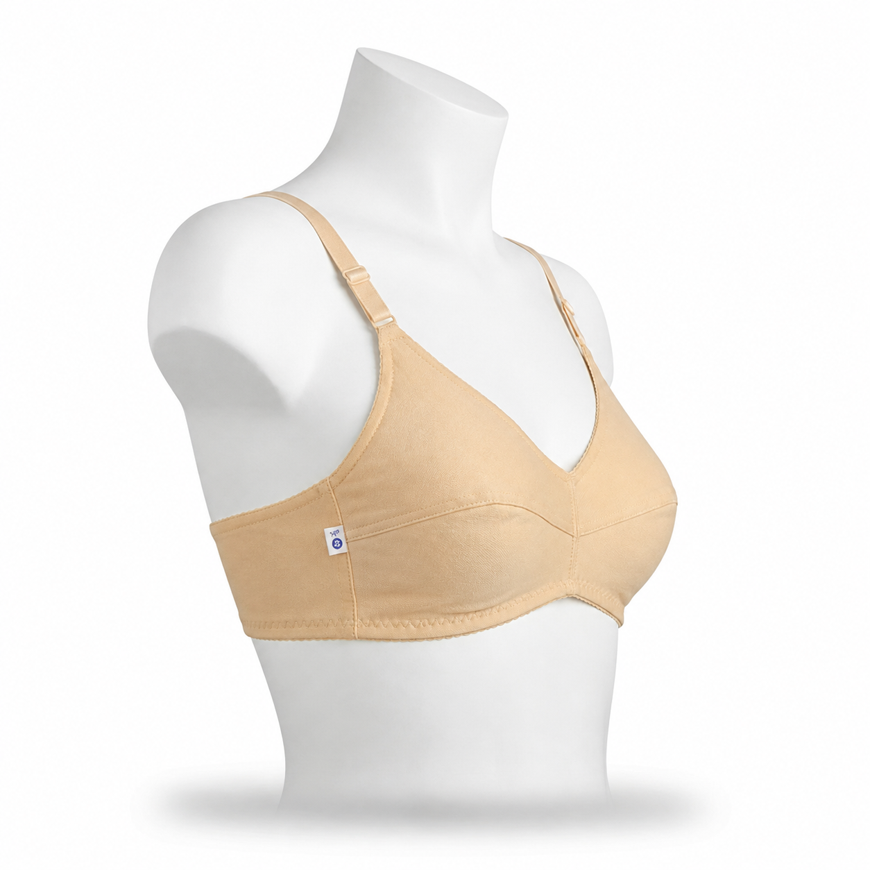 111 Jersey wireless bra in Skin and Black — Back View | Candy Pakistan